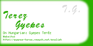 terez gyepes business card